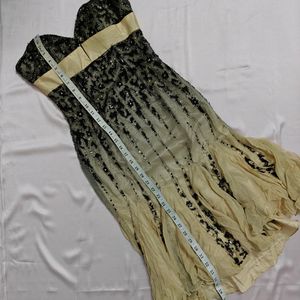 🎉Diwali offer🎉Black &amp; Cream Beaded Mermaid Dress