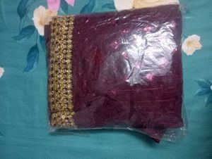 Elegant Brown Embellished Saree