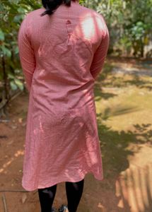 Elegant Pink Embroidered Kurti