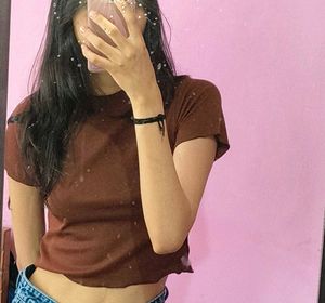 Brown Crop Top