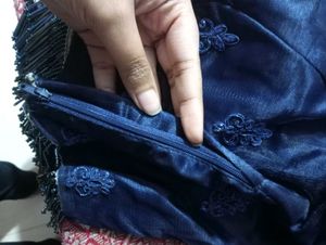 Navy Blue 🐠 Fish Cut Lehenga