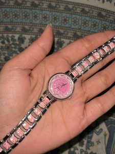 Pink &amp; Silver Women&#39;s Watch