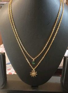 Dual Sun And Topaz Layered Chain