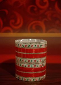 ✨💍 Traditional Red Chooda Bangles Set