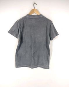 Flick Grey Printed Casual T-Shirt (Men)