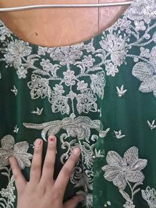 Elegant Green Embroidered Kurti