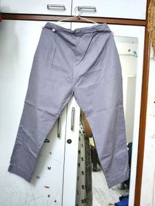 Pure Cotton Ash Colour Xl Pants For Women