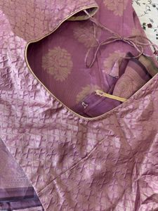 Elegant Pink Saree with Blouse