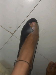 Two Color Heels Black And Transparent