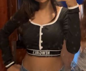 Cute Black Crop Top