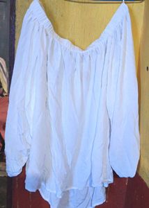 White Off-the-Shoulder Blouse