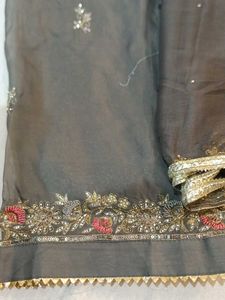Elegant Gray Embroidered Salwar Kameez