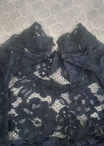 Beautiful Imported Blue Top Lace Detailing