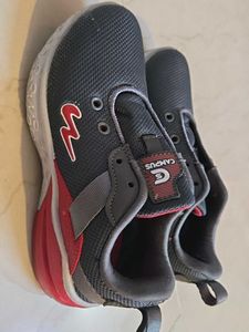 🆕Grey And Red Sports Shoes (NEW)🩶❤️✅