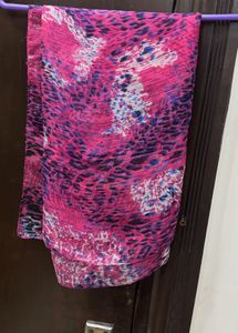 Pink Animal Print Dupatta