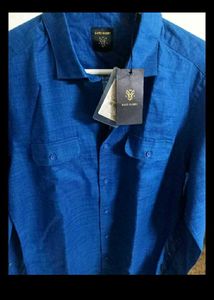 FINAL PRICE NEW RARE RABBIT Blue LINEN Shirt