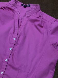 Pink Button-Down Top