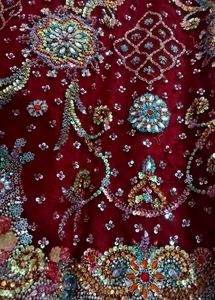 Embroidered Maroon Lehenga