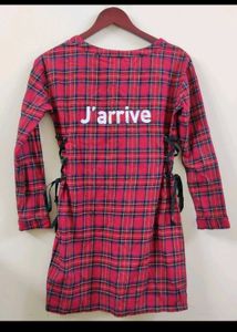 Red Plaid Mini Dress