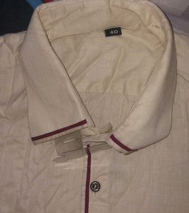 Vintage Cream Button-Down Punjabi.