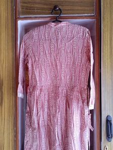 Pink Printed Cotton Dress