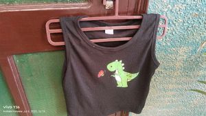 Dino Graphic Ribbed Tank Top