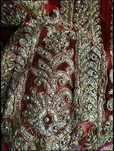 Elegant Red &amp; Gold Lehenga Set (Blouse+Duppata)