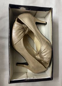 Metallic Silver Copper Heels