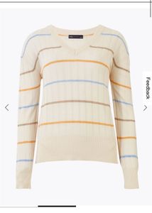 Striped marks and spencer V-Neck Top