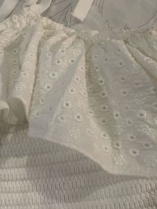 White Eyelet Halter Top