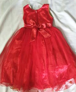 Girls Red Partywear Dress | Function Wear Gown