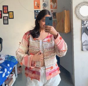 Boho Striped Fringe Jacket