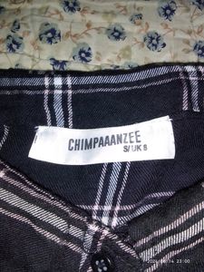 Checkered Oversized Shirt ...Black N White