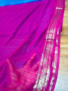 Blue &amp; Pink Saree
