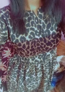 Stylish Animal Print Dress