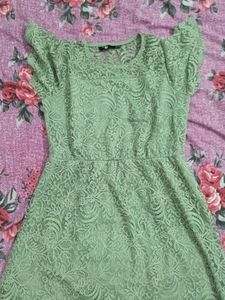Olive Green Nylon Dress