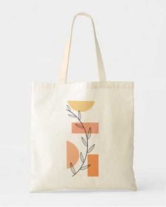 Abstract Face Embroidered Tote Bag