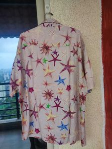 Zara Starfish Print Oversized Shirt