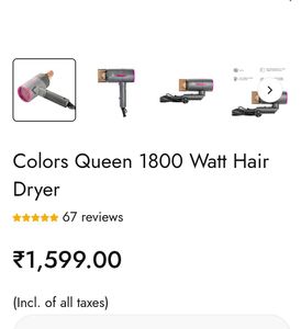 Colours Queen 1800 Watt Hair Dryer