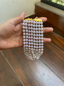 Pearl Necklace and Earring Set