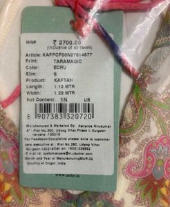 Aarke Ritu KumarPrinted V-neck Kaftan with Camisol