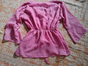 Pink Sheer Top