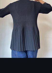 Pleated Black Top