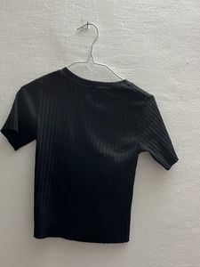 Basic Black Ribbed Top