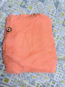 Very Light Weight Peach Saree