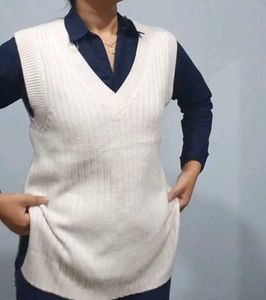 Cream Knit Vest