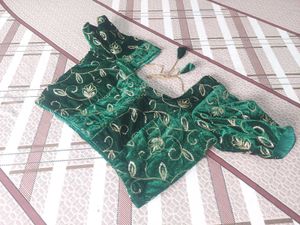 Green Embroidered Blouse