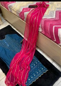 Stylish Blue & Pink Kurta Set