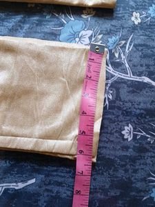 Gold Silk Blend Pants