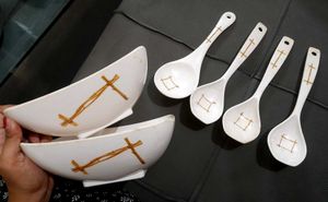 Serving Bowl Set Plastic Minimalistic